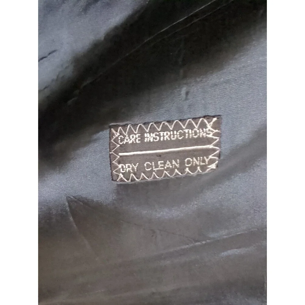 Vintage Mani Armani 44L Blazer Sport Coat Barney's Black Gray Pinstripe Designer
